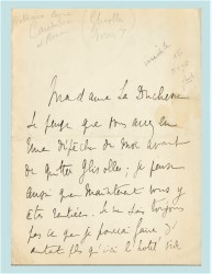 Proust Letter 7 to the Marquise de Clermont de Tonnerre Spread 0 recto